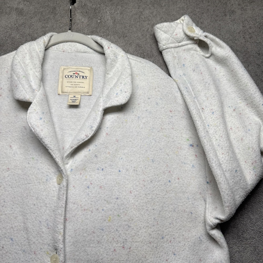 Victoria's Secret Country Womens Speckled Fleece Quilted Jacket Medium‎